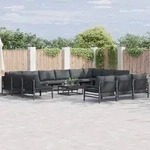 vidaXL Garten-Sofa-Set 13 pcs Anthrazit Stahl