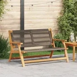 vidaXL Gartenbank Grau 76x122x73 cm Massives Akazienholz