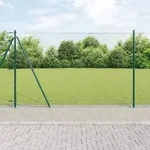 vidaXL Hexagonzaun Gr&uuml;n 1.4x50 m Stahl