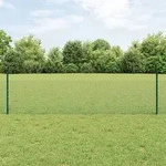 vidaXL H&uuml;hnerdrahtzaunset Set aus 2 Gr&uuml;n Verzinkter Stahl 25 x 0.5 m