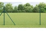 vidaXL Zaunpfosten Set 2er Set Gr&uuml;n Metallmasche 10 x 1 m Langlebig