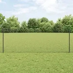 vidaXL Zaunpf&auml;hle 11 St&uuml;ck U-Kanal Grau 80 cm Stahl