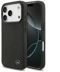 Mercedes Leder Large Laurel Leave MagSafe Case iPhone 17 Pro - Schwarz
