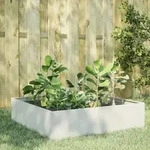 vidaXL Hochbeet Wei&szlig; 100x100x25 cm Stahl