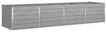 vidaXL Pflanzk&uuml;bel Hellgrau 385 x 100 x 75 cm Verzinkter Stahl