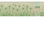 Tischquerkalender Graspapier 32x10,5cm 1 Woche/2 Seiten 2026