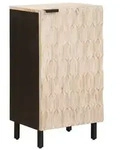 vidaXL Sideboard mit T&uuml;r Wei&szlig;e gewaschene Oberfl&auml;che 40 x 33 x 75 cm