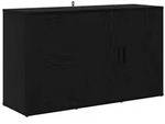 vidaXL Sideboard Schwarz Eichen-Optik 100 x 33 x 59,5 cm Holzwerkstoff