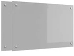 vidaXL K&uuml;chenr&uuml;ckwand 2 pcs Hellgrau 80 x 50 cm Geh&auml;rtetes Glas