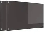 vidaXL K&uuml;chenr&uuml;ckwand 2 pcs Dunkelgrau 100 x 60 cm Geh&auml;rtetes Glas