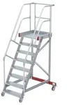 Euroline 513 Wartungsb&uuml;hne 60&deg; 800mm Stufenbreite 8 Stufen Alu gerieft