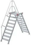 Euroline 512 &Uuml;bergang 60&deg; 1000mm Stufenbreite 2x9 Stufen Alu gerieft