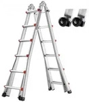 VEVOR Teleskopleiter mit A-Rahmen, 6230 mm kompakte Aluminium-Ausziehleiter,