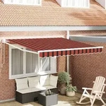vidaXL Manuelle Einziehbare Markise Orange und Braun 300x250 cm
