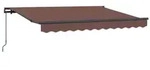 vidaXL Einziehbare Markise Braun 350 x 200 cm Stoff