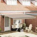 vidaXL Manuelle Einziehbare Markise Beige 400x300 cm