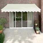 vidaXL Markise Einziehbar Creme 3,5x2,5 m Stoff und Aluminium