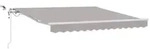 vidaXL Einziehbare Markise Hellgrau 300 x 250 cm Polyester und Metall
