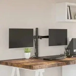 vidaXL Tischhalterung f&uuml;r 2 Monitore Schwarz Stahl VESA 75/100 mm