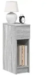 vidaXL Nachttische mit Schublade 2 Stk. Grau Sonoma 20x36x60 cm