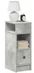 vidaXL Nachttische 2 Stk. mit Schublade Betongrau 25x31x66 cm