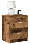 vidaXL Nachttische 2 Stk. mit 2 Schubladen Altholz-Optik 40x36x50 cm