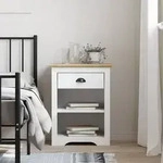 vidaXL Nachttisch BODO Braun 53x38,5x67 cm Massivholz Kiefer