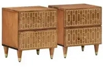 vidaXL Nachttische 2 Stk. 40x33x46 cm Massivholz Mango