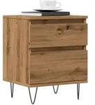 vidaXL Nachttische 2 Stk. Artisan-Eiche 40x35x50 cm Holzwerkstoff