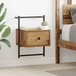vidaXL Nachttisch 2 pcs Altholz 35 x 30 x 51 cm Holzwerkstoff