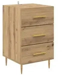 vidaXL Nachttisch Artisan-Eiche 40 x 40 x 66 cm Holzwerkstoff