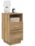 vidaXL Nachttische 2 Stk. mit 2 Schubladen Artisan-Eiche 36x36x68 cm