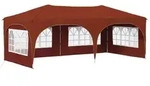 vidaXL Pop-up Partyzelt Terrakotta 575 x 288 x 245 cm Oxford-Stoff