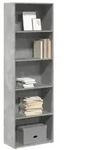 vidaXL B&uuml;cherregal Betongrau 60x30x189 cm Holzwerkstoff