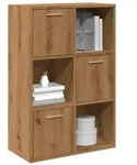 vidaXL B&uuml;cherschrank Artisan-Eiche 60,5x30x90 cm Holzwerkstoff