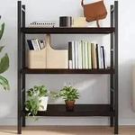 vidaXL Wandregal Dunkelbraun 80x60x(2-6) cm Massivholz Eiche Behandelt