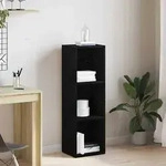 vidaXL B&uuml;cherregal Schwarz Eichen-Optik 36x30x114 cm Holzwerkstoff