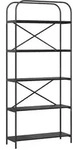 vidaXL B&uuml;cherregal Schwarz Eichen-Optik 80 x 30 x 183 cm Holzwerkstoff