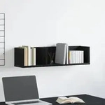 vidaXL CD-Wandregal Schwarze Eiche 75x18x18 cm aus Holzwerkstoff