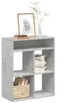 vidaXL B&uuml;cherregal Betongrau 66x31x80 cm Holzwerkstoff