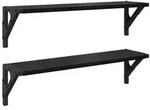 vidaXL Wandregale 2 pcs Schwarz Eichen-Optik 60 x 15 x 15,5 cm