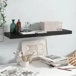 vidaXL Schweberegal Hochglanz-Schwarz 80x23,5x3,8 cm MDF
