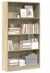 vidaXL B&uuml;cherregal Sonoma-Eiche 80x24x143 cm Holzwerkstoff