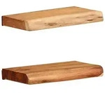 vidaXL Wandregale 2 Stk. 30x20x3,5 cm Massivholz Akazie