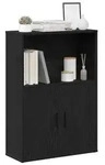 vidaXL B&uuml;cherregal Schwarz Eichen-Optik 60x24x85 cm Holzwerkstoff
