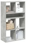 vidaXL B&uuml;cherregal Betongrau 66x31x112 cm Holzwerkstoff