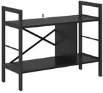 vidaXL B&uuml;cherregal Schwarz Eichen-Optik 75 x 30 x 58,5 cm
