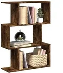 vidaXL Raumteiler-B&uuml;cherregal 3 F&auml;cher R&auml;uchereiche 70x24x97 cm