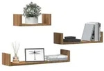 vidaXL Wandregale 3 Stk. Artisan-Eiche Holzwerkstoff
