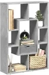 vidaXL B&uuml;cherregal Betongrau 63x20x90 cm Holzwerkstoff